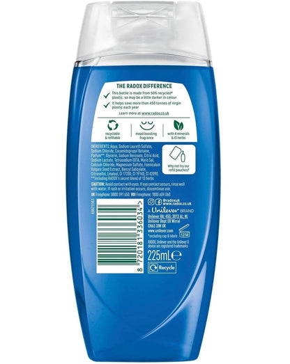 Radox Feel Awake for Men 2 in 1 Shower & Shampoo - 225ml Invigorating Body Wash and Hair Cleaner