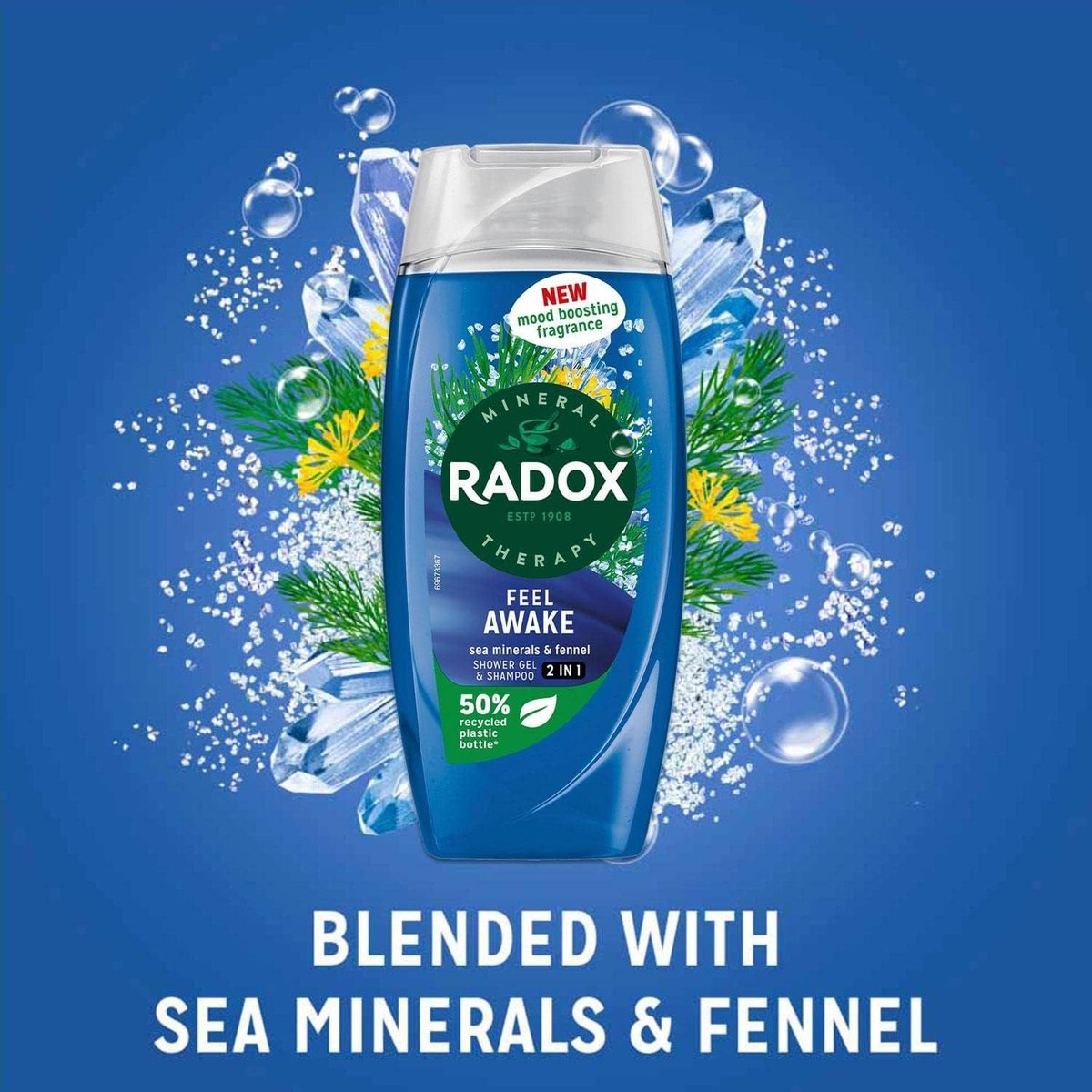 Radox Feel Awake for Men 2 in 1 Shower & Shampoo - 225ml Invigorating Body Wash and Hair Cleaner - görsel 9