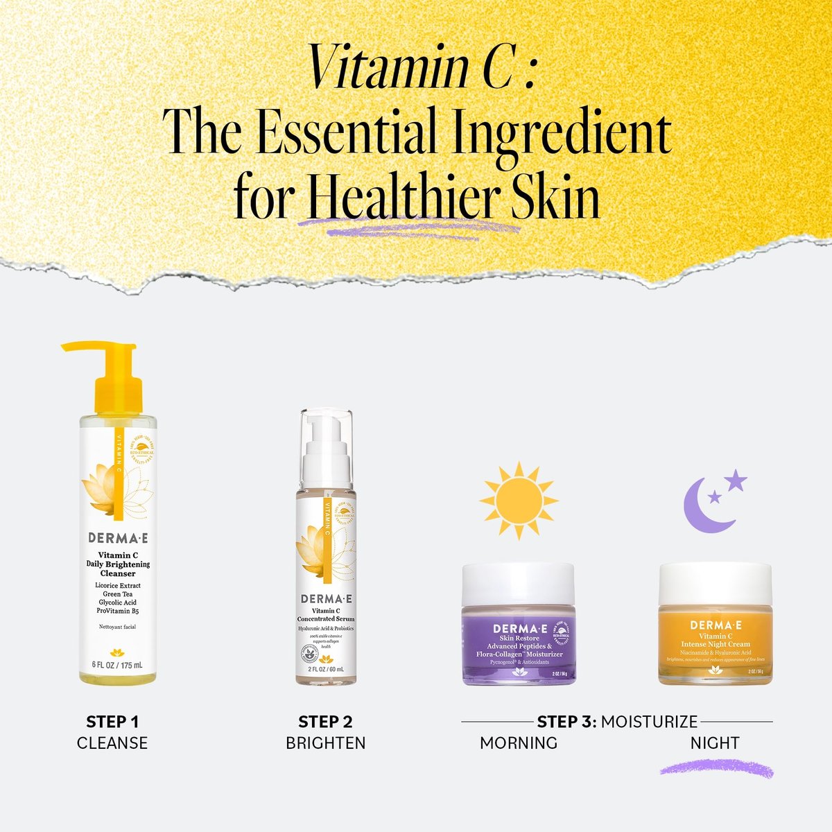 DERMA-E Vitamin C Intense Night Cream - Brightening & Hydrating Overnight Face Moisturizer for Youthful Radiance (2 oz) - görsel 12