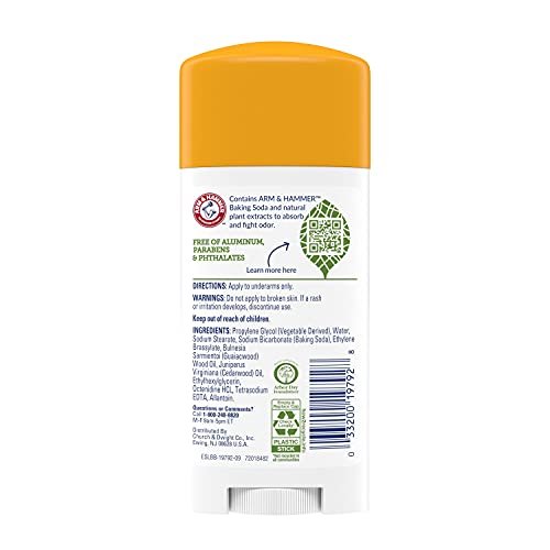 Arm & Hammer Essentials Unscented Deodorant with Natural Deodorizers, 2.5 oz (Pack of 2) - görsel 5