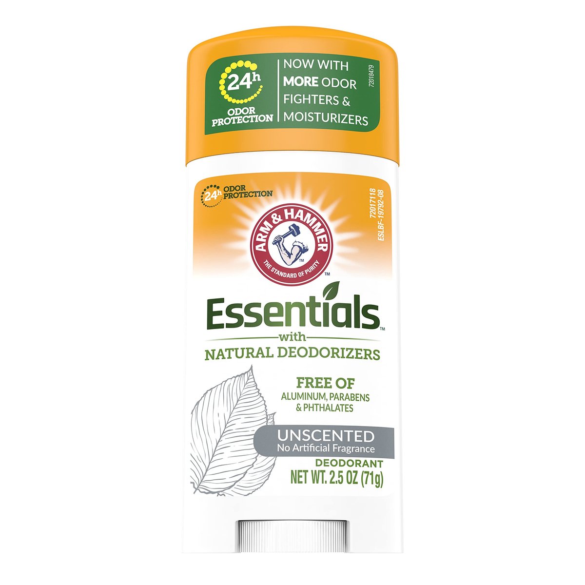 Arm & Hammer Essentials Unscented Deodorant with Natural Deodorizers, 2.5 oz (Pack of 2) - görsel 4