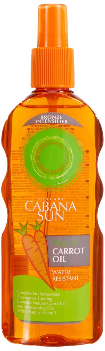 Cabana Sun Original Carrot Oil Accelerates Tanning 200ml (6.8 Fl Oz) Avelisse