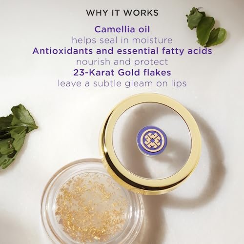 Tatcha Camellia Gold Spun Lip Balm – Nourishing & Intensely Hydrating, 0.21 oz Avelisse