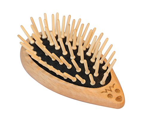 Redecker Waxed Beechwood Hedgehog-Shaped Hairbrush with Maple Pins - 3-7/8 Inches - görsel 2