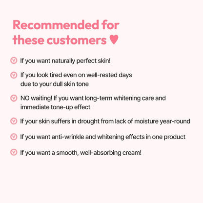 G9SKIN White In Whipping Cream - Hydrating & Brightening Daily Moisturizer, Real Milk Tone Up Face Cream for Dull, Uneven Skin, 50g / 1.76oz