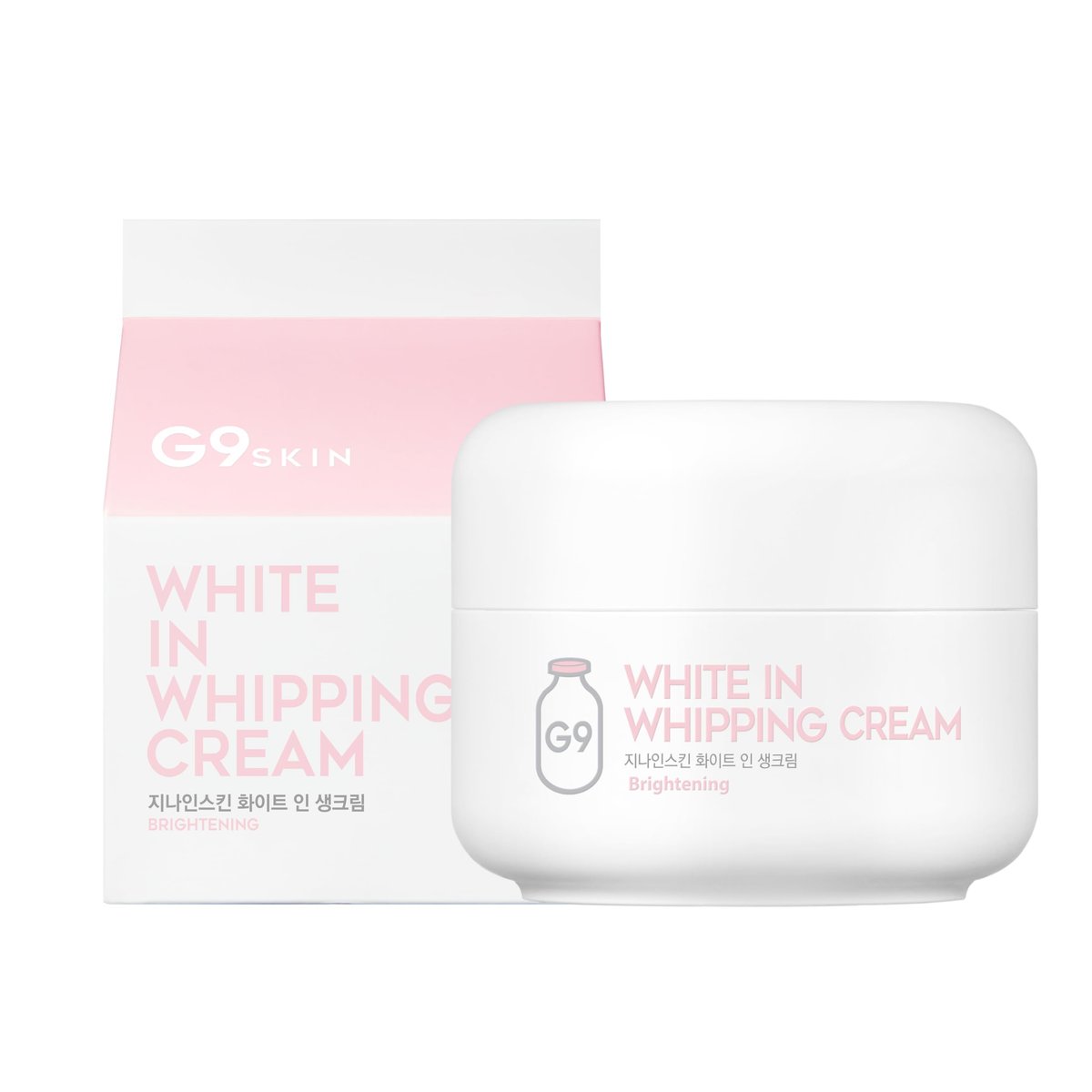 G9SKIN White In Whipping Cream - Hydrating & Brightening Daily Moisturizer, Real Milk Tone Up Face Cream for Dull, Uneven Skin, 50g / 1.76oz - görsel 1