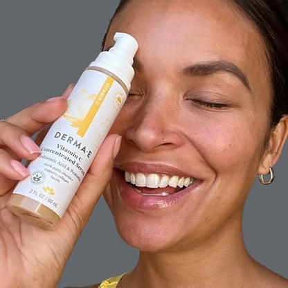 DERMA E Vitamin C Concentrated Serum with Hyaluronic Acid, Vitamin E & Aloe – Antioxidant-Rich, Hydrating & Brightening Face Serum, 2 oz Avelisse