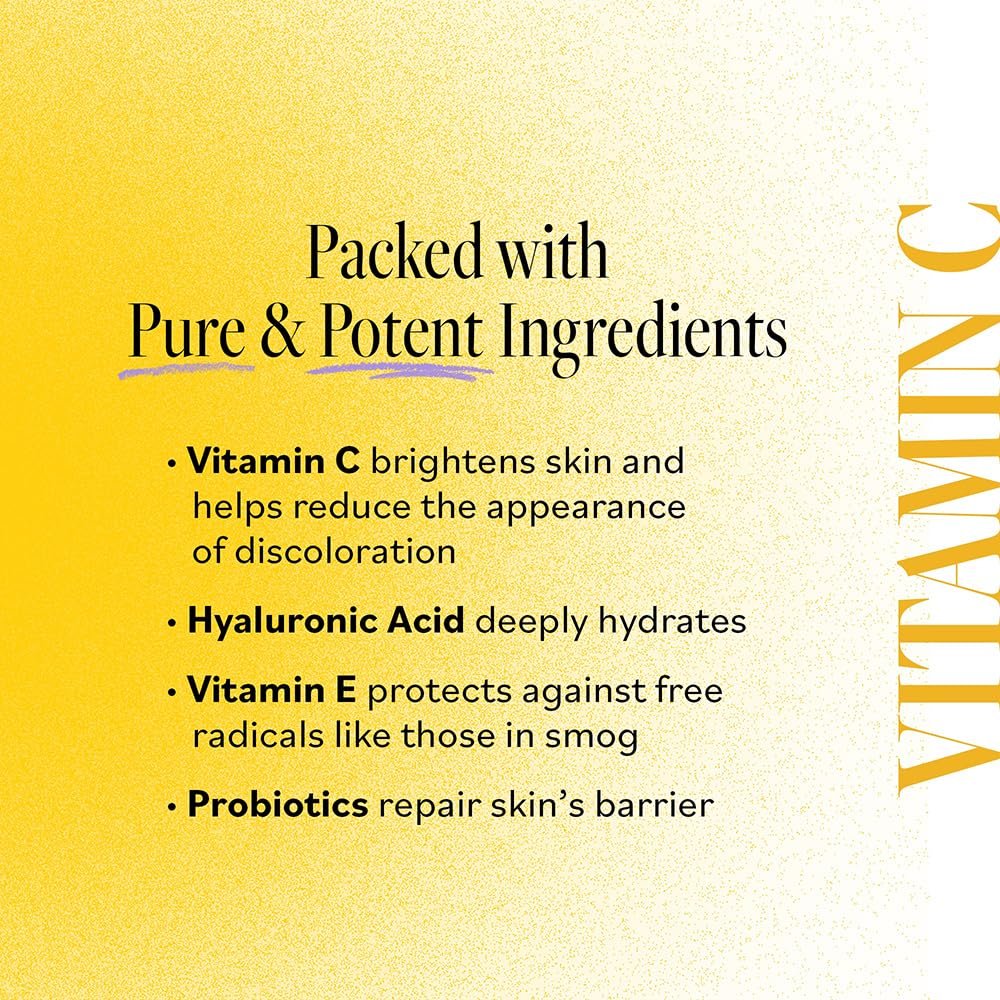 DERMA E Vitamin C Concentrated Serum with Hyaluronic Acid, Vitamin E & Aloe – Antioxidant-Rich, Hydrating & Brightening Face Serum, 2 oz Avelisse