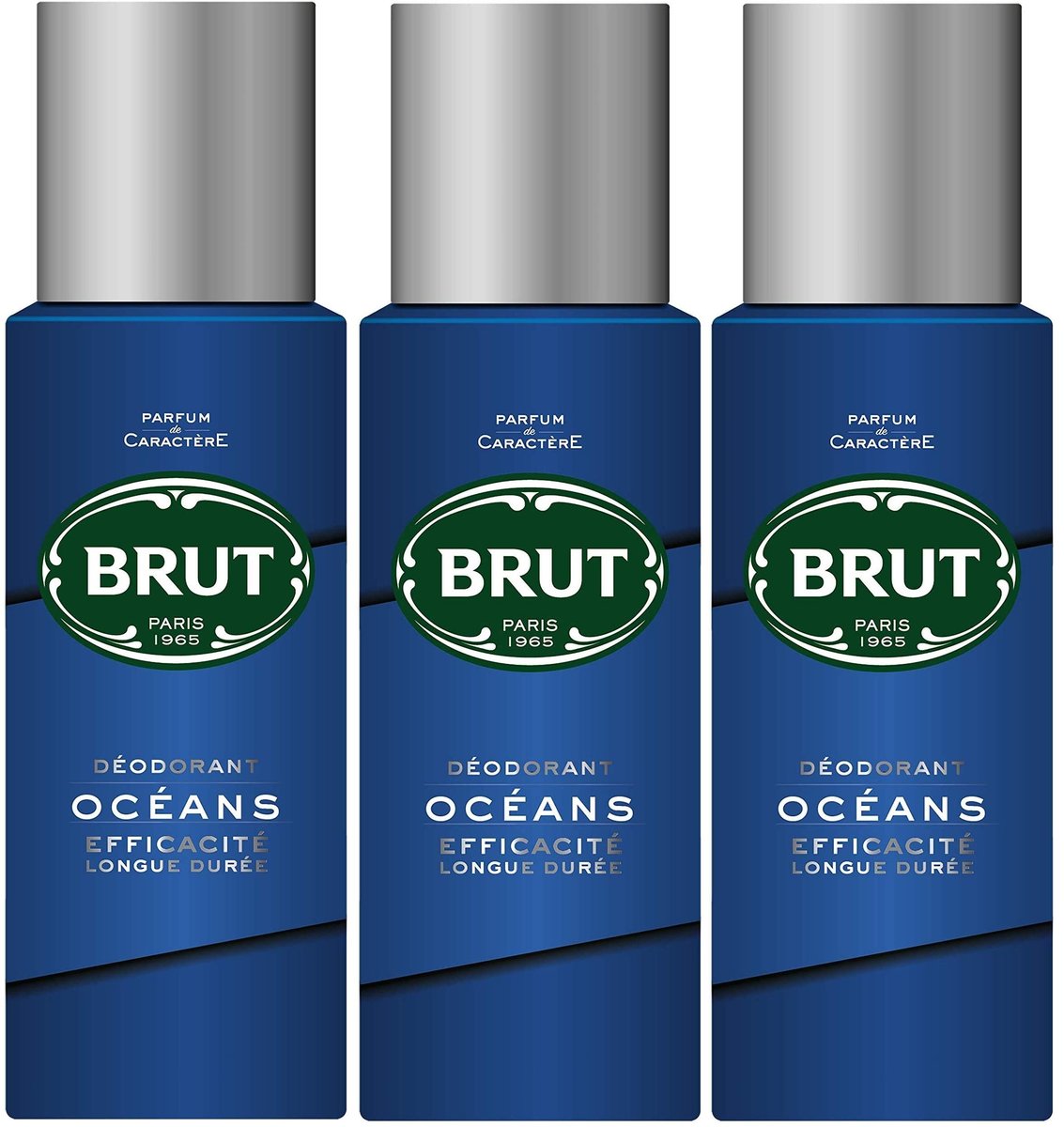 Brut Deodorant Body Spray Ocean 200ml (3-Pack) – Long-Lasting Fresh Scent - görsel 1
