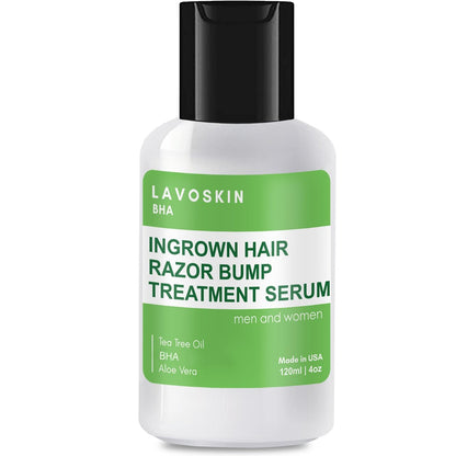 LAVO Tea Tree Gel with Salicylic Acid – Best Ingrown Hair Treatment & Razor Bump Remover for Men and Women – 4 fl oz
