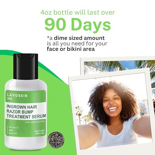 LAVO Tea Tree Gel with Salicylic Acid – Best Ingrown Hair Treatment & Razor Bump Remover for Men and Women – 4 fl oz - görsel 7