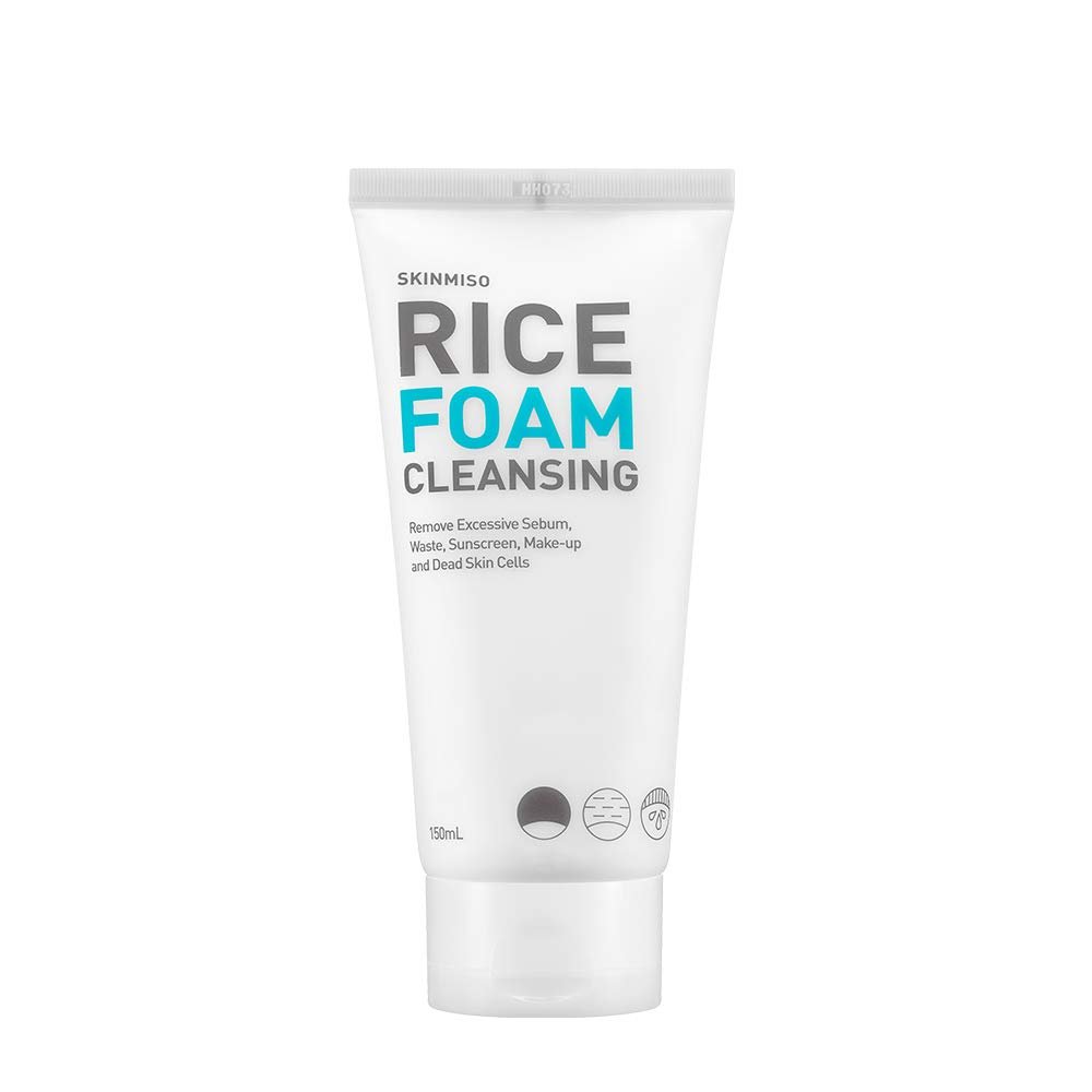 SKINMISO Rice Foam Cleanser - Gentle Daily Rice Extract Deep-Cleansing Face Wash, 150ml, Made in Korea, K-Beauty - görsel 1
