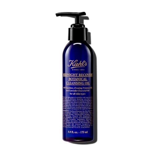 Kiehl's Midnight Recovery Botanical Cleansing Oil – 5.9 oz | Gentle Makeup Remover & Hydrating Face Wash Avelisse