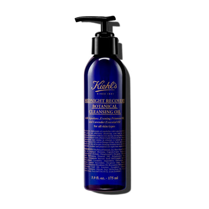 Kiehl's Midnight Recovery Botanical Cleansing Oil – 5.9 oz | Gentle Makeup Remover & Hydrating Face Wash Avelisse