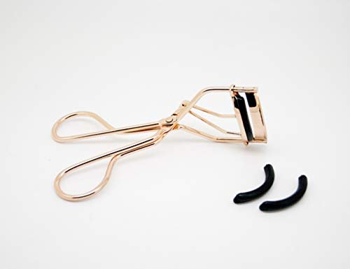 Professional Metal Eyelash Curler with 2 Replacement Silicone Pads – Pinch-Free, Pain-Free Lash Curler for All Eye Shapes (Gold, 3-Piece Set) - görsel 6