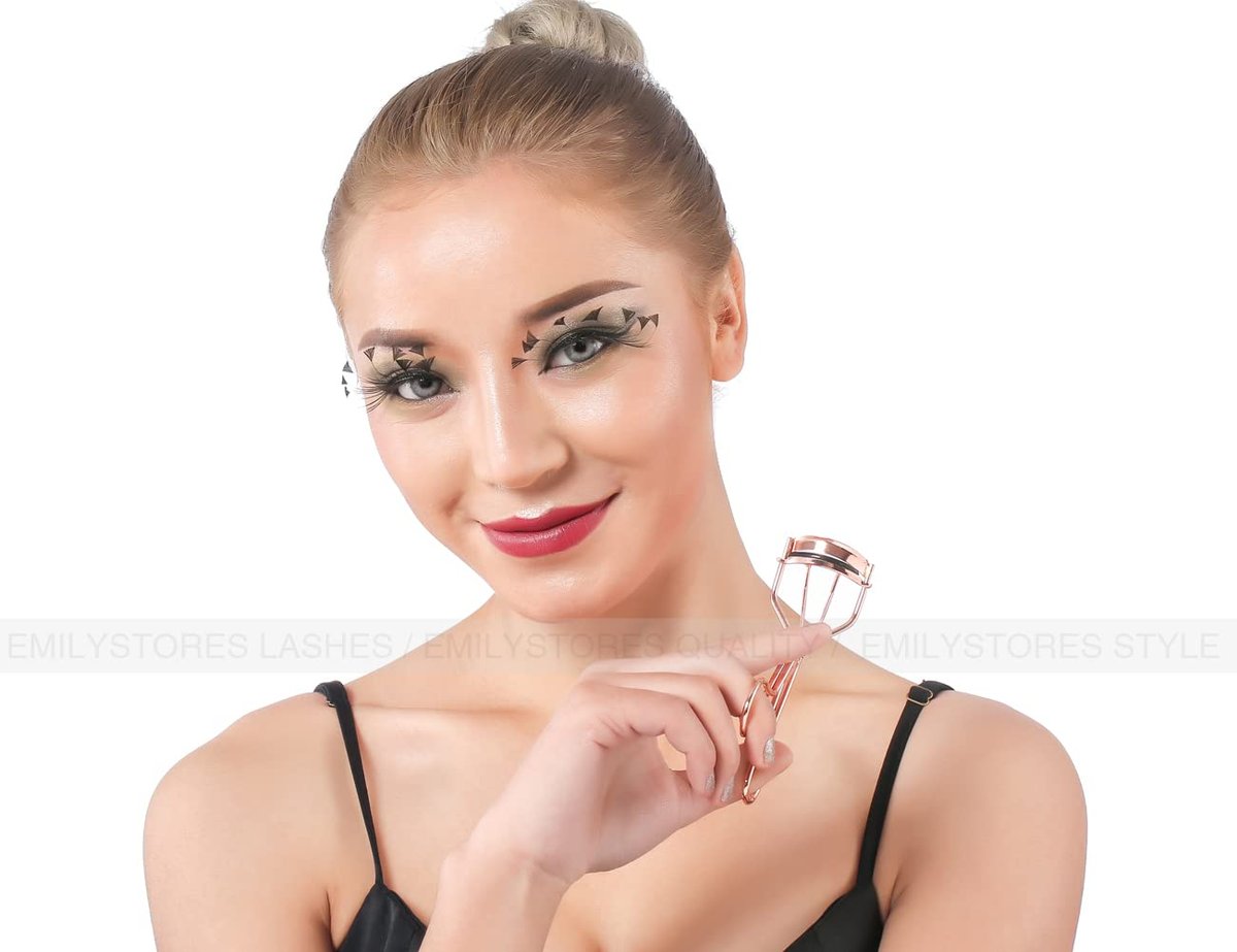 Professional Metal Eyelash Curler with 2 Replacement Silicone Pads – Pinch-Free, Pain-Free Lash Curler for All Eye Shapes (Gold, 3-Piece Set) - görsel 7