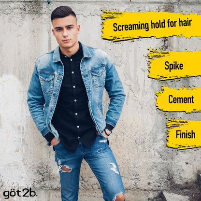 Got2b Glued Blasting Freeze Hair Spray, 12 fl oz (Pack of 6) - Extra Strong Hold for Spikes & Styles, All-Day Hold, Wind & Humidity Resistant Avelisse