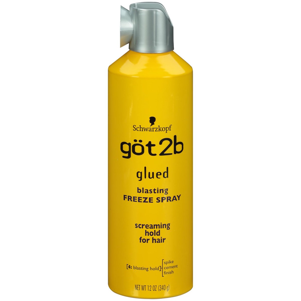 Got2b Glued Blasting Freeze Hair Spray, 12 fl oz (Pack of 6) - Extra Strong Hold for Spikes & Styles, All-Day Hold, Wind & Humidity Resistant Avelisse