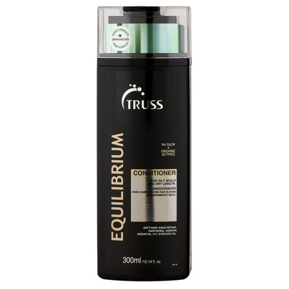 TRUSS Equilibrium Conditioner for Oily Scalp - Hydrating Conditioner with Keratin & Argan Oil - Balancing Formula for Oily Scalp & Dry Ends - Reduces Frizz & Restores Softness (10.14 oz) Avelisse