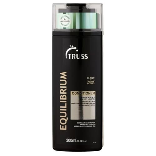 TRUSS Equilibrium Conditioner for Oily Scalp - Hydrating Conditioner with Keratin & Argan Oil - Balancing Formula for Oily Scalp & Dry Ends - Reduces Frizz & Restores Softness (10.14 oz) Avelisse