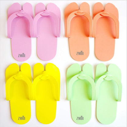12 Pairs EVA Disposable Pedicure Slippers Anti-Slip Party Pack ZMOI Collection