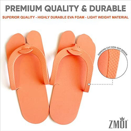 12 Pairs EVA Disposable Pedicure Slippers Anti-Slip Party Pack ZMOI Collection
