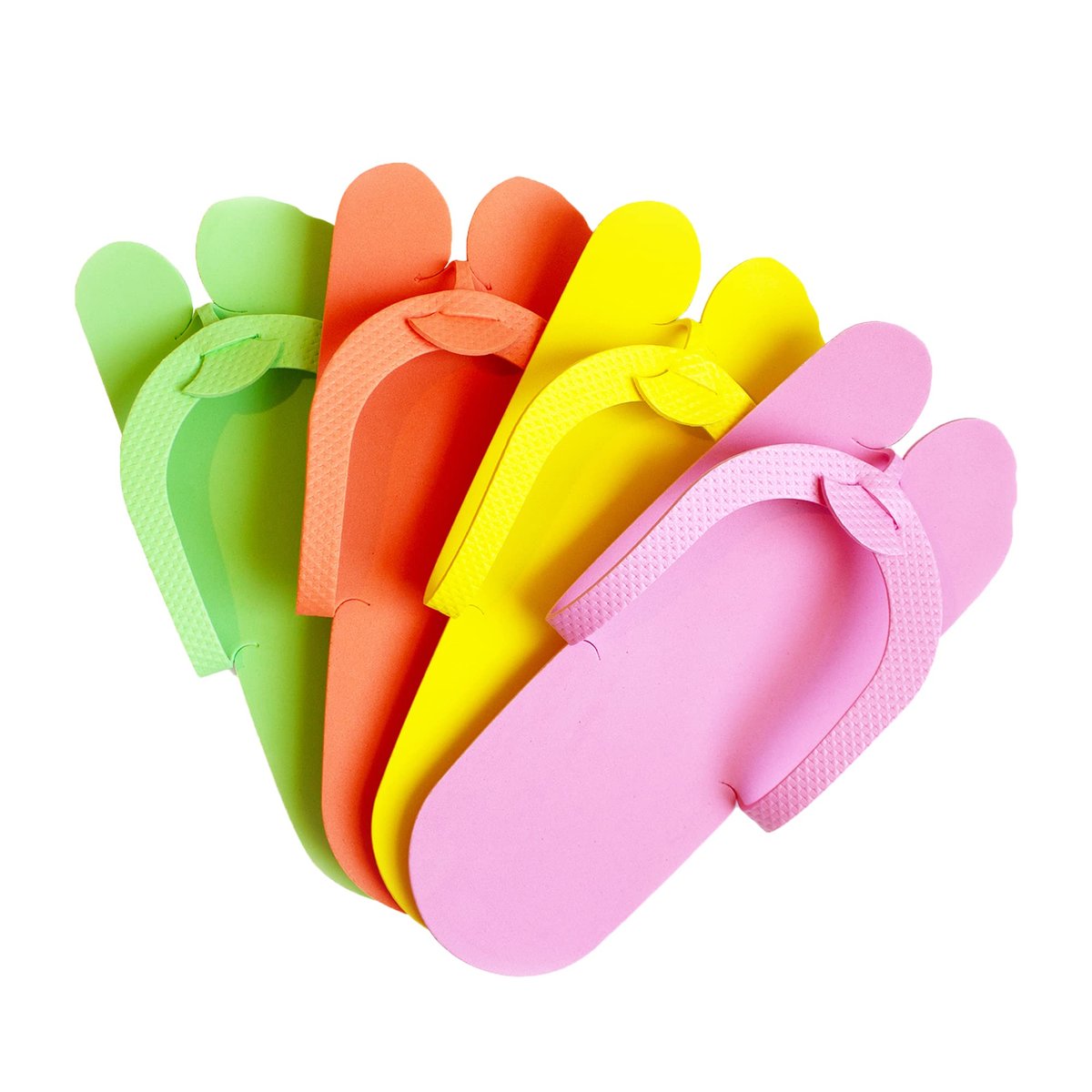 12 Pairs EVA Disposable Pedicure Slippers Anti-Slip Party Pack ZMOI Collection - görsel 1