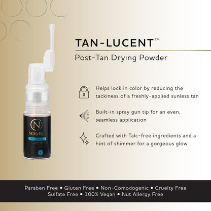 Norvell Post Sunless Tan-Lucent Talc Free Tinted Drying Powder 0.5 oz – Finishing Powder for Flawless Spray Tan Avelisse