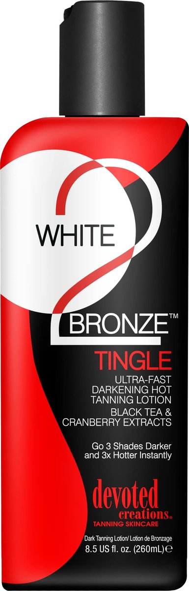 Devoted Creations White 2 Bronze Tingle Ultra Fast Darkening Lotion 8.5 oz Avelisse