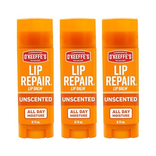 O'Keeffe's Lip Repair Unscented Lip Balm for Dry, Cracked Lips - Stick (3 Pack) - Moisturizer for Very Dry Lips - görsel 2