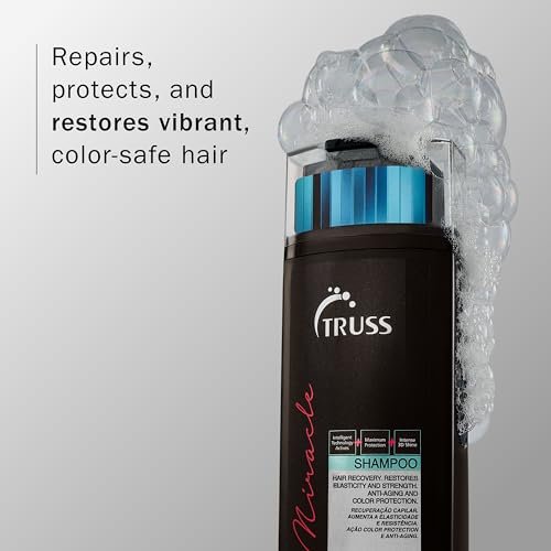 TRUSS Miracle Hair Shampoo - Anti-Aging & Color Protection for Women & Men with Keratin & Vitamin E - Restore Elasticity & Shine (10.14 oz) Avelisse