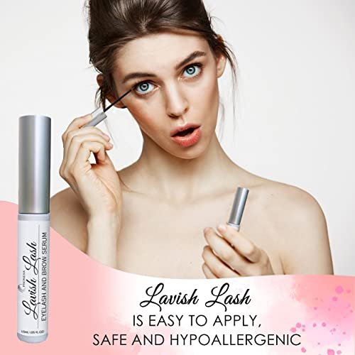 Pronexa Hairgenics Lavish Lash - Eyelash Growth Enhancer & Brow Serum with Biotin & Natural Growth Peptides for Long, Thick Lashes and Eyebrows - Dermatologist Certified, Cruelty Free & Hypoallergenic Avelisse