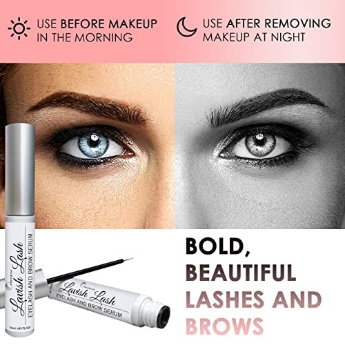 Pronexa Hairgenics Lavish Lash - Eyelash Growth Enhancer & Brow Serum with Biotin & Natural Growth Peptides for Long, Thick Lashes and Eyebrows - Dermatologist Certified, Cruelty Free & Hypoallergenic Avelisse