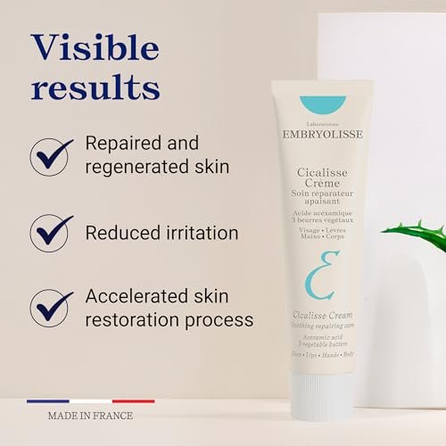 Embryolisse Cicalisse Face Cream - Hyaluronic Acid Moisturizer for Skin Restoration, Daily Care for Face, Body & Lips, All Skin Types, 1.35 Fl Oz Avelisse