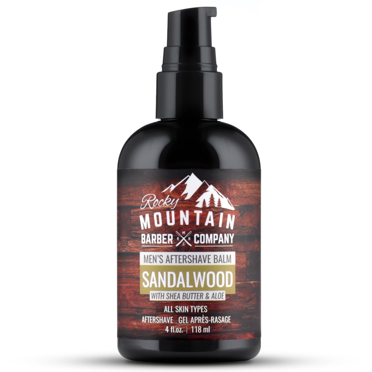 Rocky Mountain Barber Company Aftershave Balm for Men – Sandalwood, Coconut Oil, Shea Butter – 4 oz Avelisse