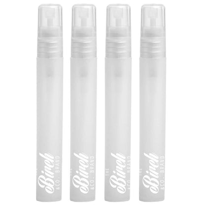 Birch Mini Portable Mist Empty Spray Mister for Craft - 10ml (White, 4-Pack)