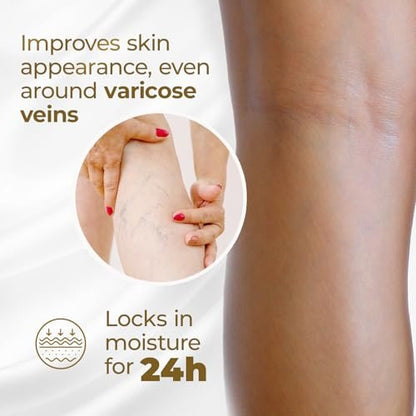 Goicoechea Skin Firming Cream - Collagen & Elastin Body Lotion for Women, 24H Hydration, Varicose Veins & Restless Legs, 13.5 oz