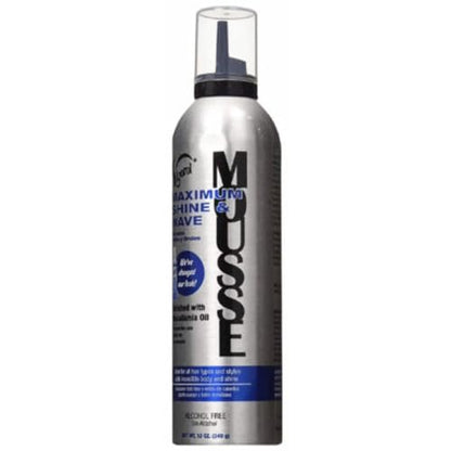 Vigorol Mousse Maximum Shine Wave 12oz - High-Shine Styling Mousse for Defined Waves Avelisse