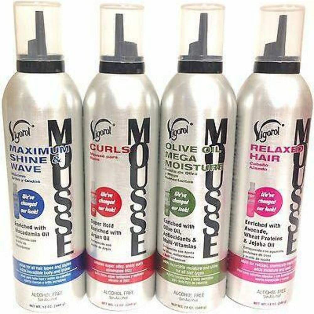 Vigorol Mousse Maximum Shine Wave 12oz - High-Shine Styling Mousse for Defined Waves Avelisse