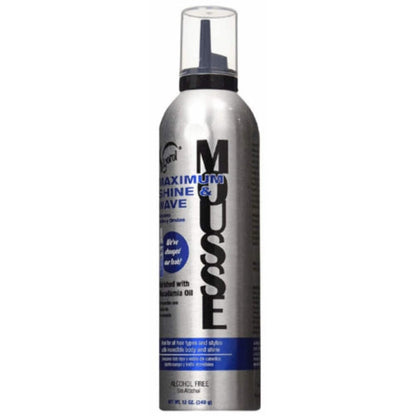 Vigorol Mousse Maximum Shine Wave 12oz - High-Shine Styling Mousse for Defined Waves Avelisse