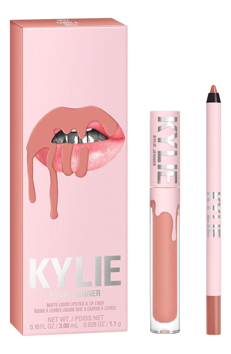 Kylie Cosmetics Lip Kit - Candy K (0.1 Fl Oz / 3 Ml) | Long-Lasting Matte Lipstick & Lip Liner Set Avelisse