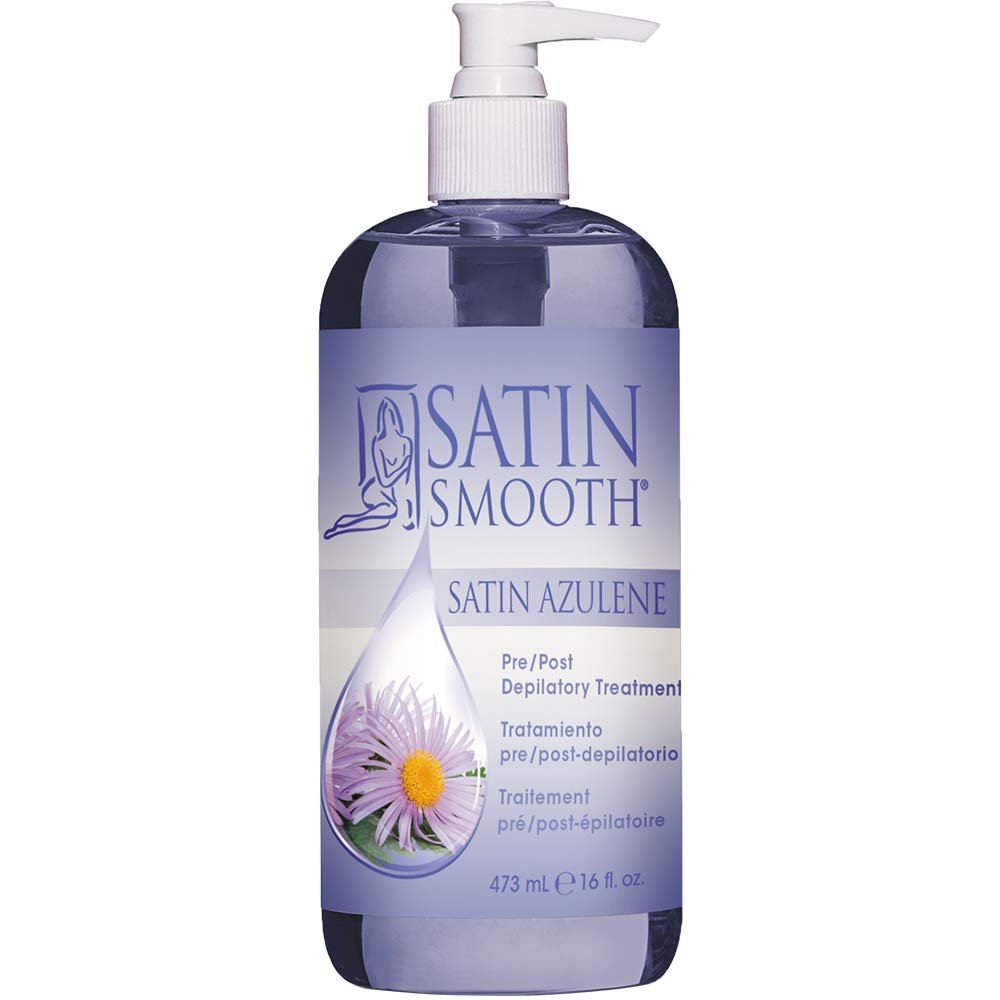 Satin Smooth Azulene Pre/Post Depilatory Treatment - 16 oz Soothing Hair Removal Care Avelisse