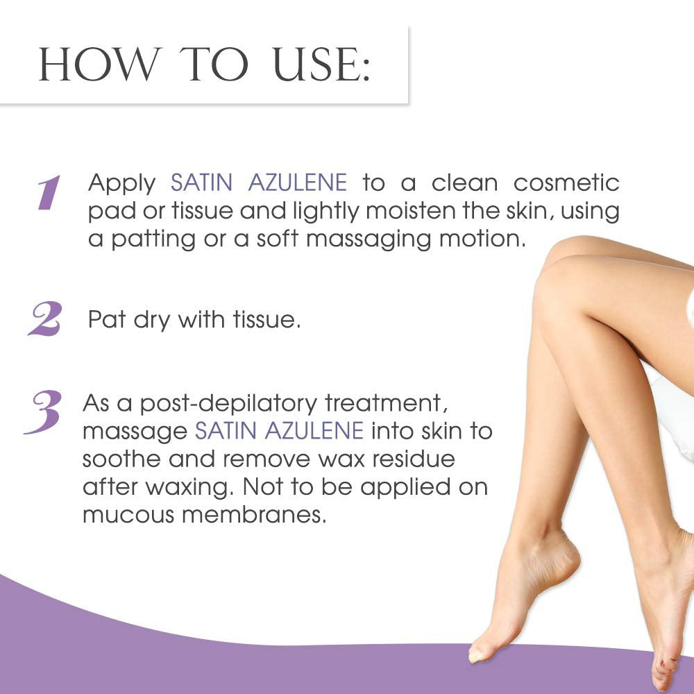 Satin Smooth Azulene Pre/Post Depilatory Treatment - 16 oz Soothing Hair Removal Care Avelisse