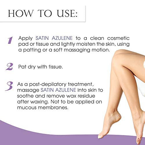 Satin Smooth Azulene Pre/Post Depilatory Treatment - 16 oz Soothing Hair Removal Care Avelisse