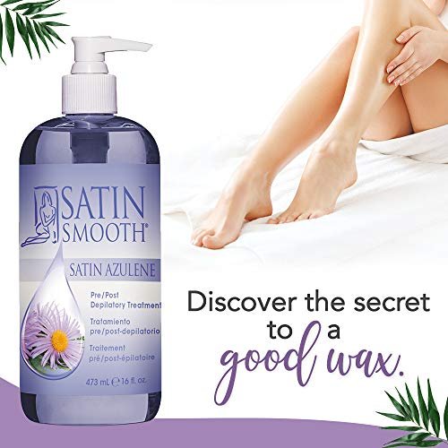 Satin Smooth Azulene Pre/Post Depilatory Treatment - 16 oz Soothing Hair Removal Care Avelisse
