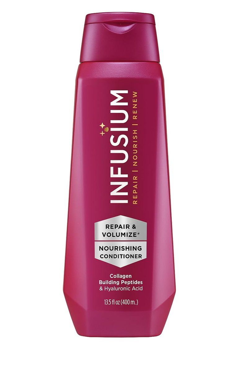 Infusium Repair and Volumize Conditioner with Collagen & Hyaluronic Acid – Plumps Hair, Reduces Brittleness & Frizz – 13.5 oz - görsel 1