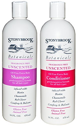 Fragrance Free Unscented Shampoo and Conditioner Set - Gentle Sulfate-Free Hair Care for Sensitive Skin Avelisse