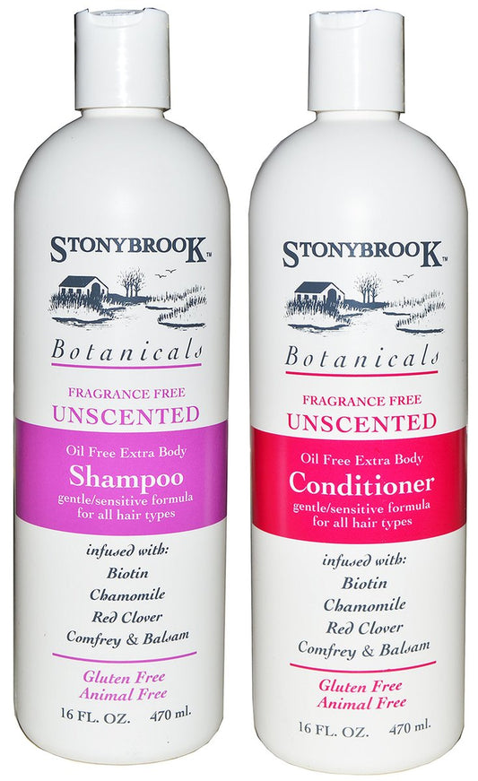 Fragrance Free Unscented Shampoo and Conditioner Set - Gentle Sulfate-Free Hair Care for Sensitive Skin Avelisse