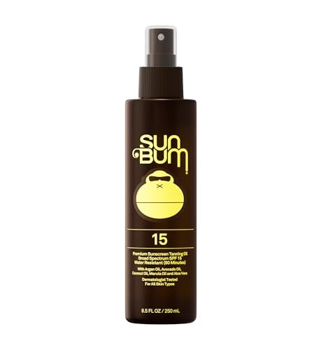 Sun Bum SPF 15 Moisturizing Tanning Oil - Vegan, Reef Friendly, Broad Spectrum UVA/UVB Protection, 8.5 oz Avelisse