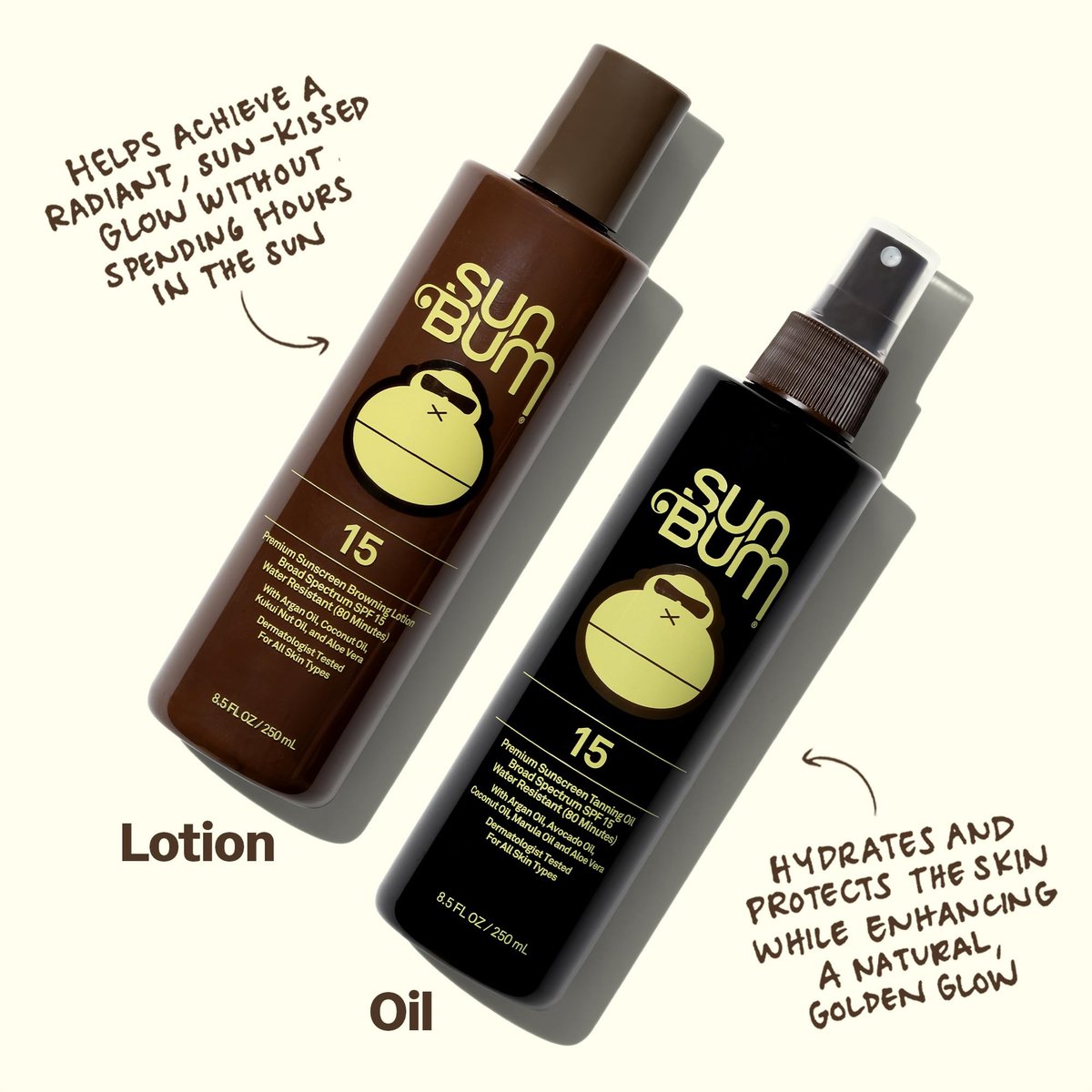 Sun Bum SPF 15 Moisturizing Tanning Oil - Vegan, Reef Friendly, Broad Spectrum UVA/UVB Protection, 8.5 oz Avelisse